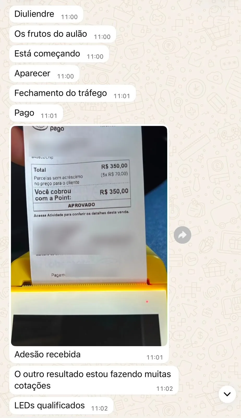 Os frutos do aulão: adesão de R$ 350 recebida