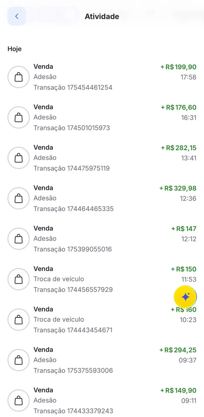 Vendas de um único dia: adesões e trocas de veículo